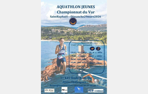 Championnat départemental 2026 jeunes RESULTATS Aquathlon St Raphael
