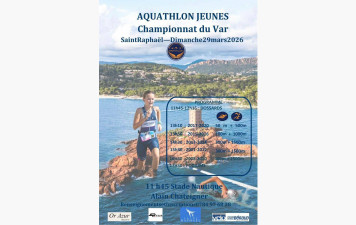 Championnat départemental 2026 jeunes RESULTATS Aquathlon St Raphael